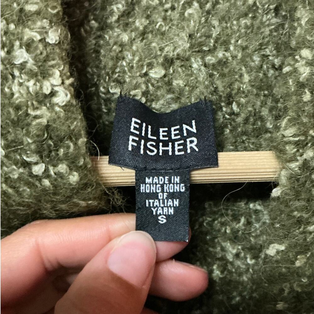 EILEEN FISHER Women’s Alpaca Wool Silk Blend Sweater Green Size S - Picture 3 of 6